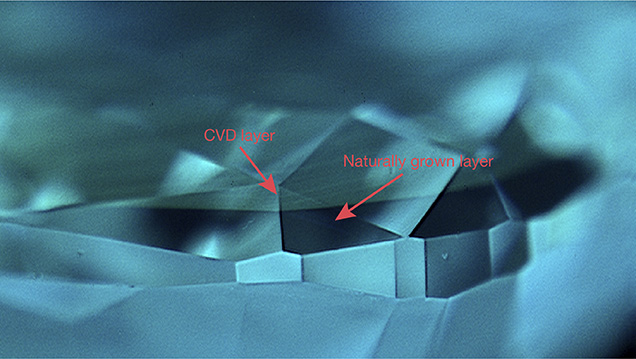 DiamondView image showing separation plane DiamondView image showing separation plane