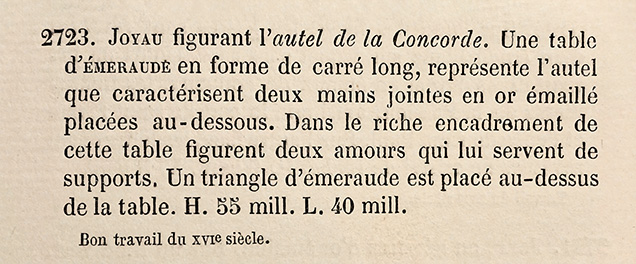 Figure 5. Description of the pendant by Anatole Chabouillet (1858), from author GR’s private library. For translation, see table 1. Figure 5. Description of the pendant by Anatole Chabouillet (1858), from author GR’s private library. For translation, see table 1.