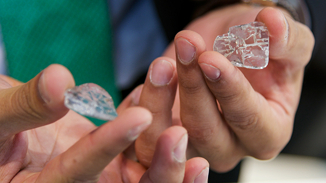 Diamond slices showing dramatic patterning. Diamond slices showing dramatic patterning.