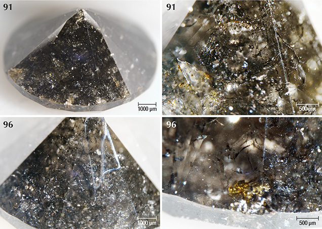 Black graphitic needles in Marange diamonds Black graphitic needles in Marange diamonds