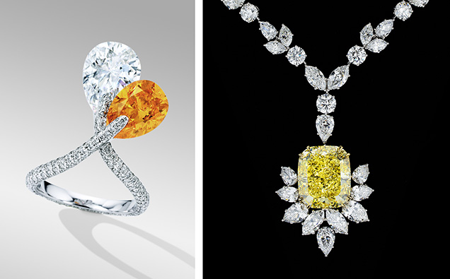 Intensely orange and yellow diamonds sold at auction Intensely orange and yellow diamonds sold at auction