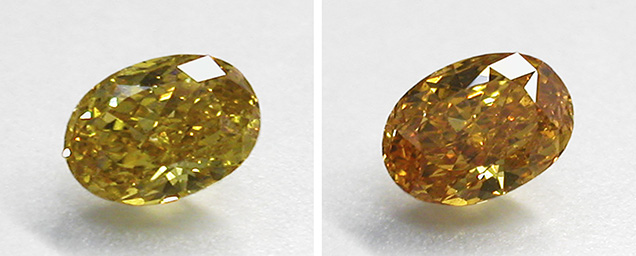 Temporary color change in diamond colored by 480 nm band Temporary color change in diamond colored by 480 nm band