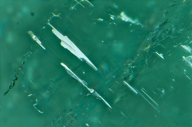 Fluid-filled inclusions in Paraíba tourmaline