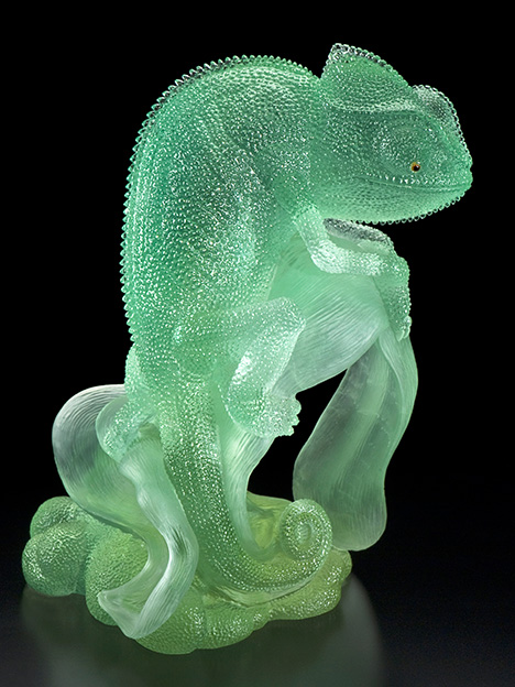 Gerd Dreher chameleon carving Gerd Dreher chameleon carving