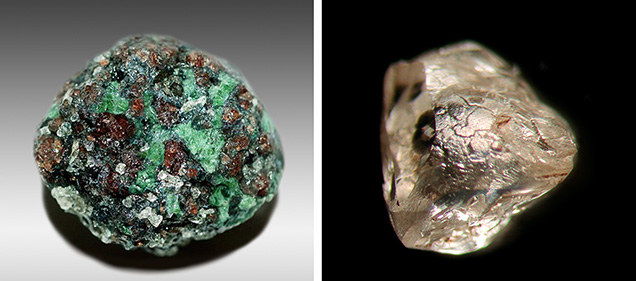 Fibrous cubic diamond from Wawa Fibrous cubic diamond from Wawa
