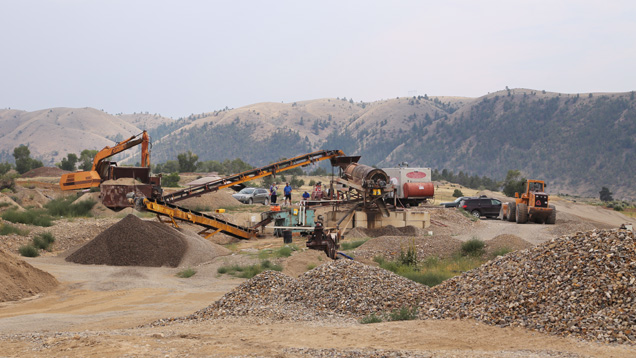 Mechanized mining operations in Montana