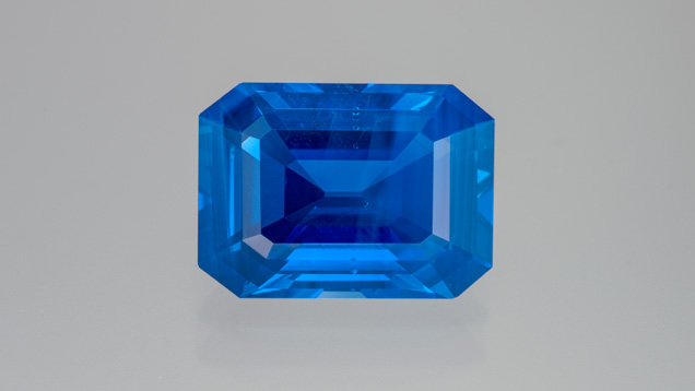 Step-cut Kashmir sapphire Step-cut Kashmir sapphire