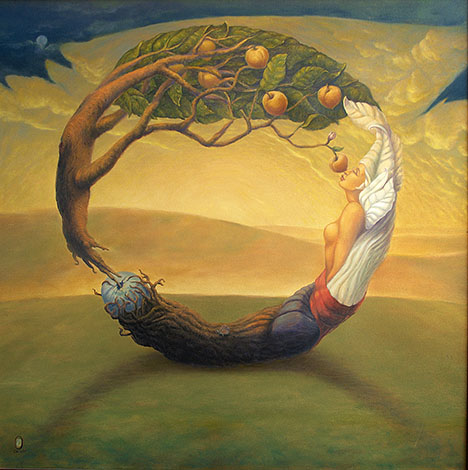 Figure 25. Huynh painted the “Invisible String of Unity” in 1997 to illustrate the universal connection between people and nature. Courtesy of Chi Huynh. Figure 25. Huynh painted the “Invisible String of Unity” in 1997 to illustrate the universal connection between people and nature. Courtesy of Chi Huynh.