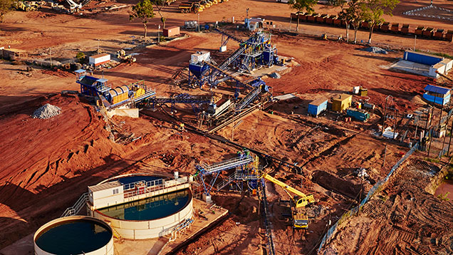 Aerial view of MRM ruby washing plant. Aerial view of MRM ruby washing plant.