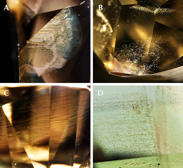Inclusions in Gombe sapphires. Inclusions in Gombe sapphires.