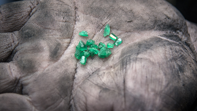Colombian emerald crystals Colombian emerald crystals