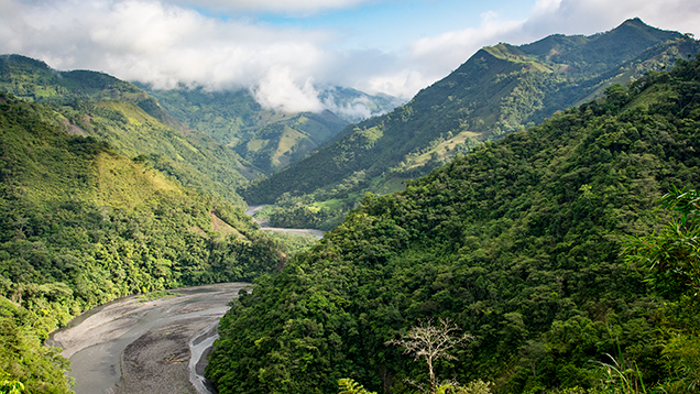 En route to mining areas in the Colombian Andes En route to mining areas in the Colombian Andes