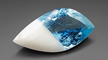 Figure 1. A 41.51 ct freeform faceted bicolor beryl. Photo by Marina Boncompagne. Figure 1. A 41.51 ct freeform faceted bicolor beryl. Photo by Marina Boncompagne.