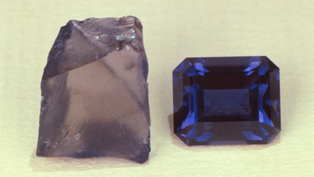 In the hands of a skilled cutter, iolite’s beauty can be revealed.