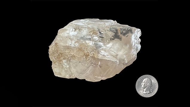 Motswedi diamond shown next to U.S. quarter Motswedi diamond shown next to U.S. quarter