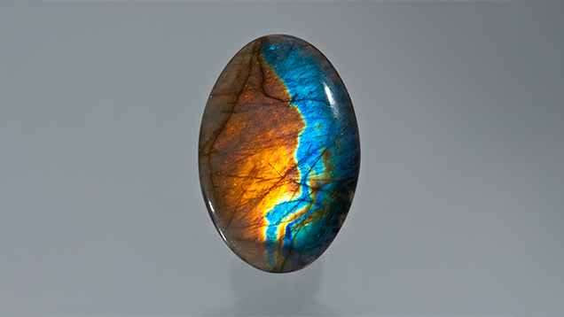 Spectrolite labradorite oval cabochon from Finland Spectrolite labradorite oval cabochon from Finland