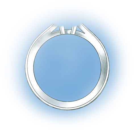 Evaluate the quality of a platinum cobalt ring with no diamonds in the shank that was sized down using a torch. Contains video and illustrations. Evaluate the quality of a platinum cobalt ring with no diamonds in the shank that was sized down using a torch. Contains video and illustrations.