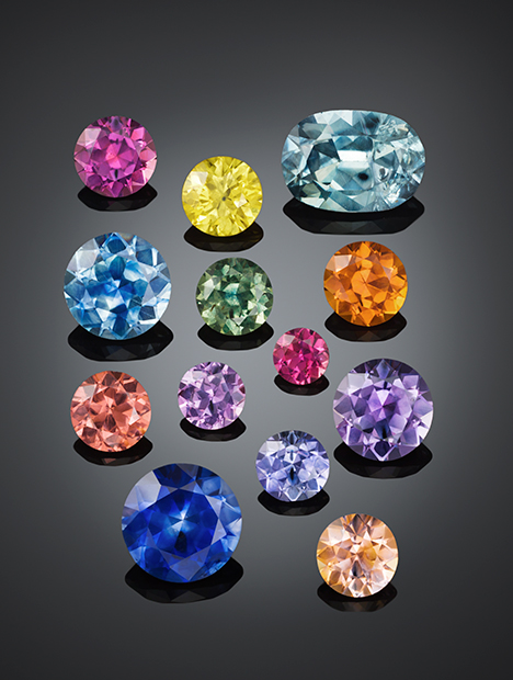Variety of Missouri River sapphires Variety of Missouri River sapphires