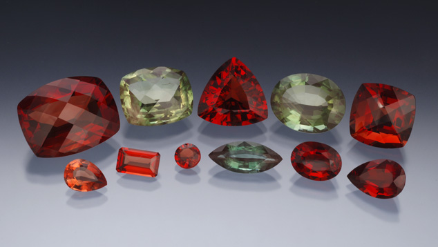 These attractive gems are part of an ongoing controversy. They were represented as untreated plagioclase sunstone from Tibet. – Robert Weldon, courtesy Do Win Development Co. Ltd. These attractive gems are part of an ongoing controversy. They were represented as untreated plagioclase sunstone from Tibet. – Robert Weldon, courtesy Do Win Development Co. Ltd.