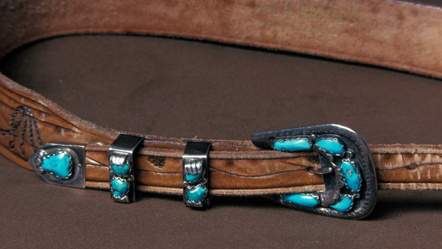 Turquoise in Silver Buckle