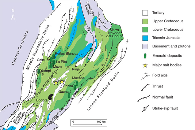 Simplified geological map of Colombia’s Eastern Cordillera Simplified geological map of Colombia’s Eastern Cordillera
