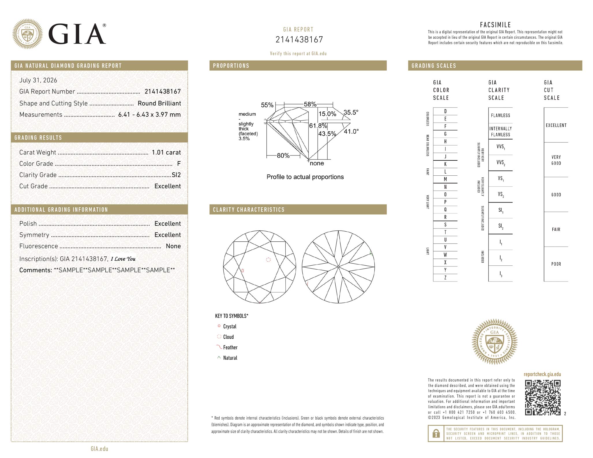 Diamond Grading Report